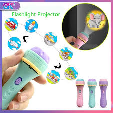 Mini Projector Torch Kids Flashlight Story Book